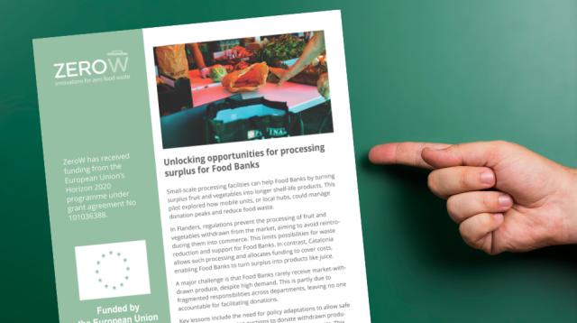 Practice Abstract: Unlocking opportunities for processing surplus for Food Banks